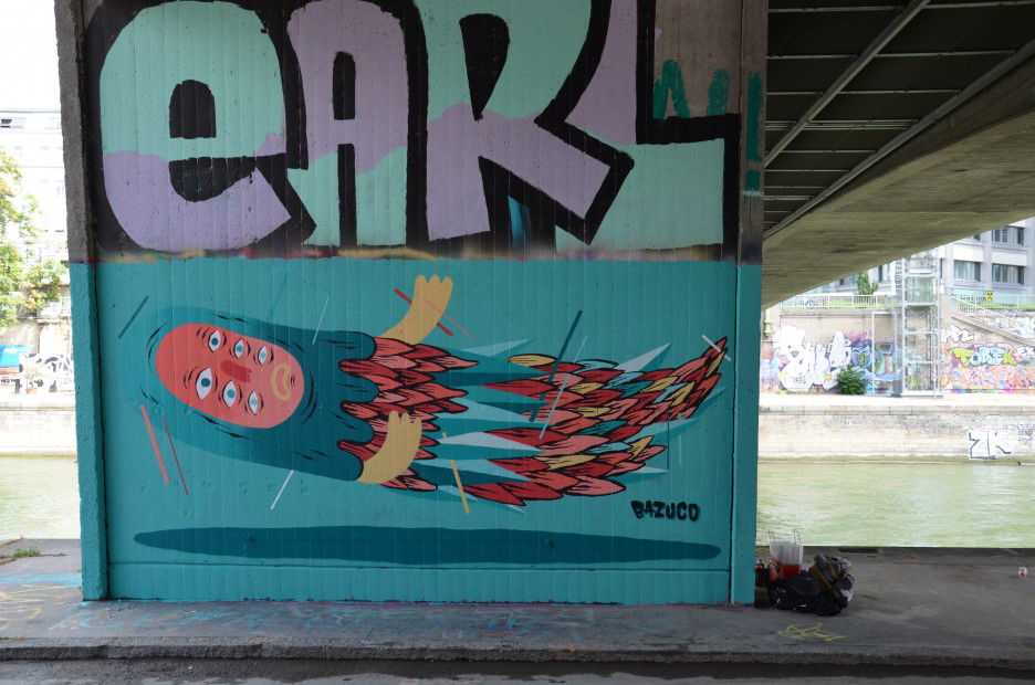 Graffiti Wall in Vienna - Photo by Wolfneck - vienna, bazuco, wien