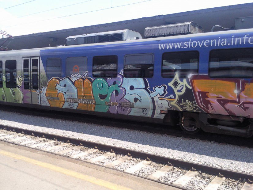 Graffiti Train - Photo by Wolfneck - train, bombing, kroatien