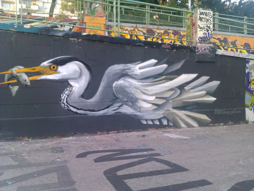 Graffiti Wall in Vienna - Photo by Wolfneck - wien, vienna, danube