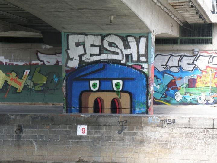 Graffiti Wall in Vienna - Photo by Wolfneck - vienna, wien, danube