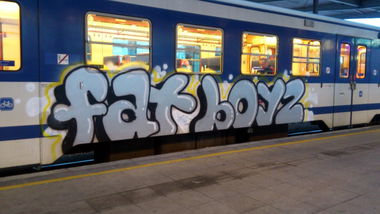 Graffiti Train in Vienna - Photo by Wolfneck - train, bombing, fat