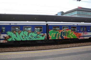 Graffiti Train in Vienna - Photo by Wolfneck - zug, train, bombing