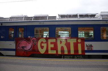 Graffiti Train in Vienna - Photo by Wolfneck - train, bombing, vienna