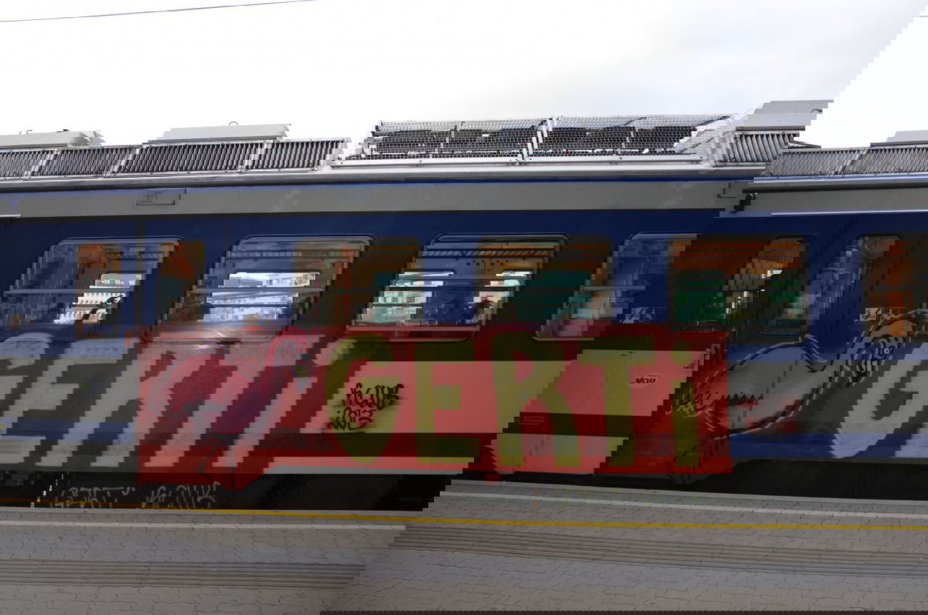 Graffiti Train in Vienna - Photo by Wolfneck - train, bombing, vienna