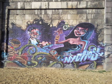 Graffiti Wall in Vienna - Photo by Wolfneck - nychos, wien, vienna