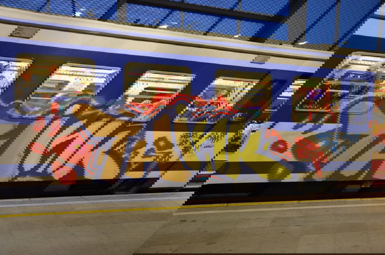 Graffiti Train in Vienna - Photo by Wolfneck - train, graffiti, bombing