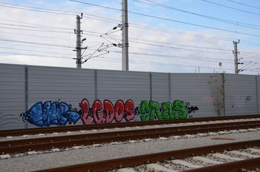 Graffiti Bombing in Vienna - Photo by Wolfneck - lgdos, cras, wien
