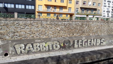 Graffiti Bombing in Brandy Station - Photo by Wolfneck - rabbits, legends, graffiti