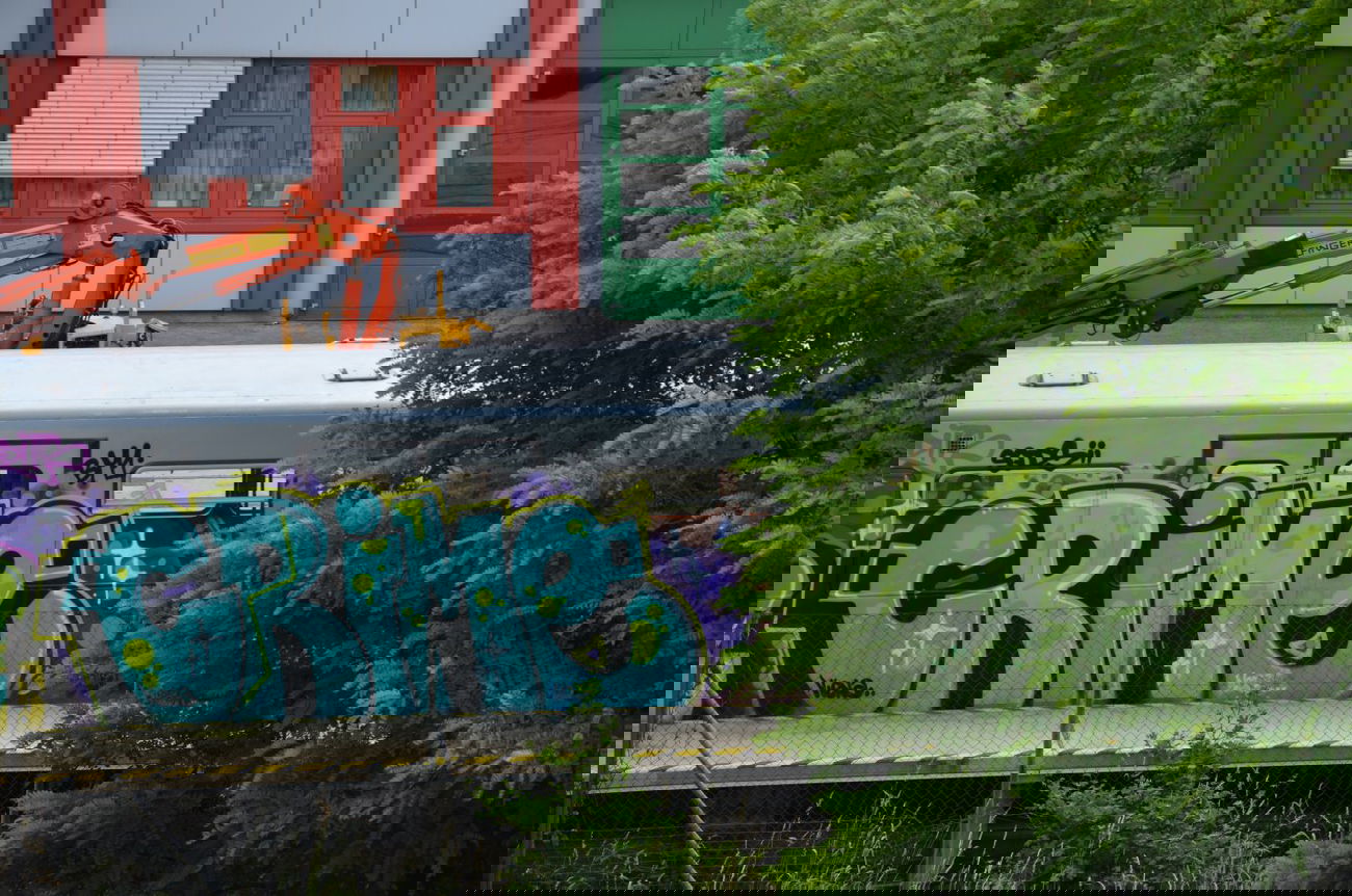 Graffiti Train in Vienna - Photo by Wolfneck - subway, ubahn, graffiti