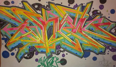 Graffiti Sketch in Polska konin - Photo by WorkOne (2015)