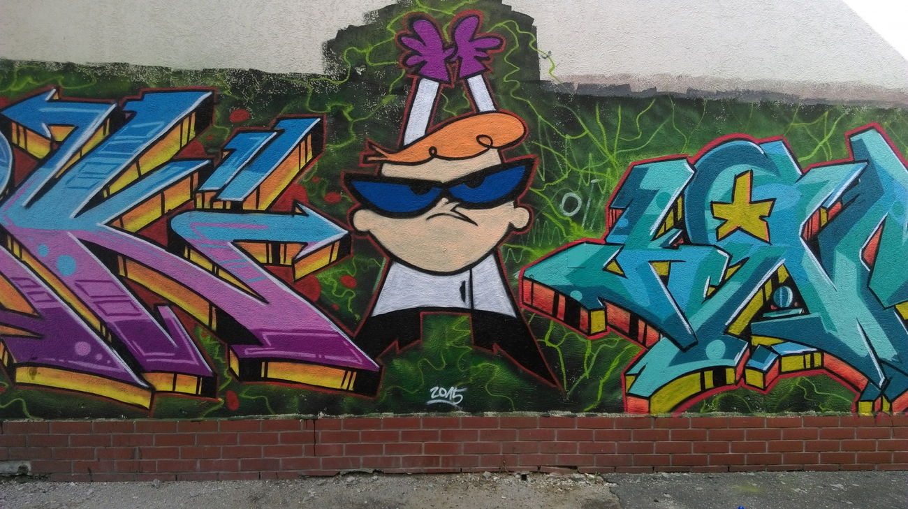 Graffiti Wall in Proszę poczekać ... - Photo by WorkOne (2015)