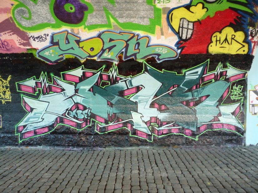 Graffiti Wall in Rheine - Photo by Worker - WNR, MBF, Work (2013)