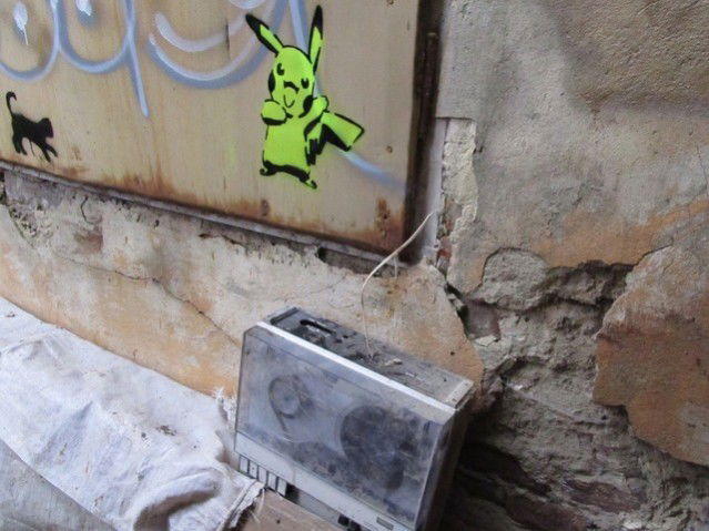 Graffiti Street Art in Lviv - Photo by Wouble - OBR, Stencil (2012)