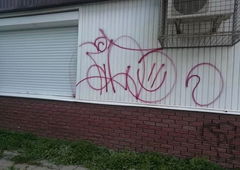 Graffiti Wall - Photo by Wozer - throwup, throwie (2019)