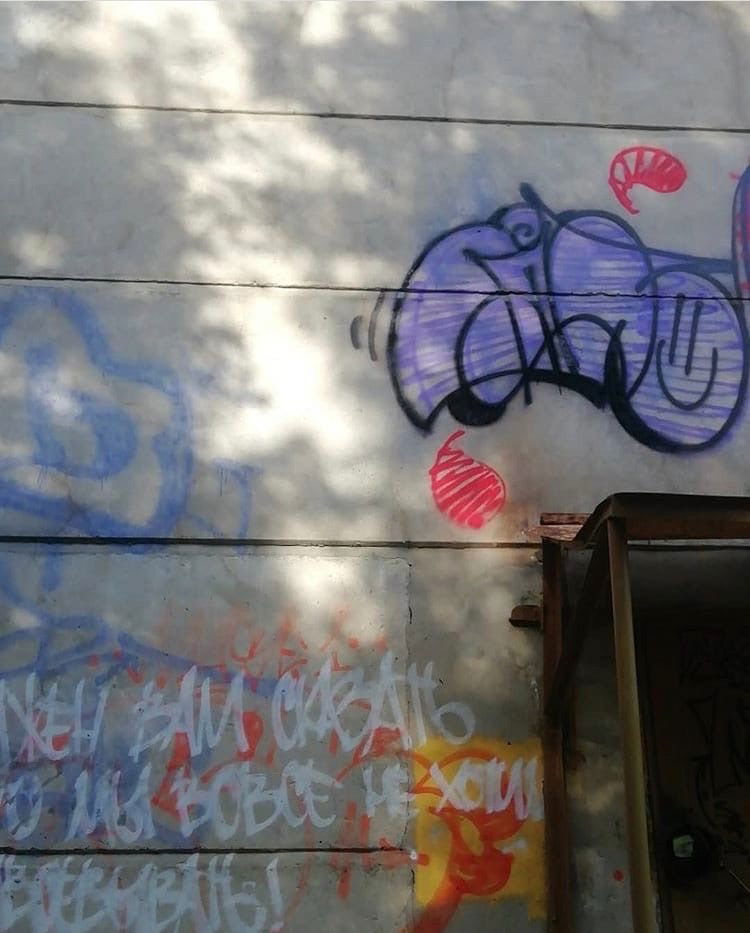 Graffiti Wall - Photo by Wozer - throwup, throwie