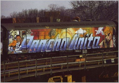 Graffiti Train in New York - Photo by Wrackz
