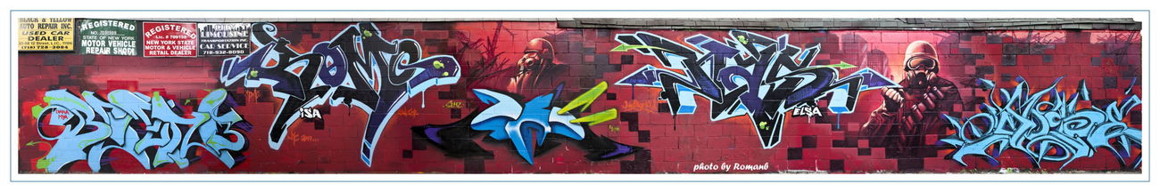 Graffiti Wall in New York - Photo by Wrackz - Shadow, Been3, Muse