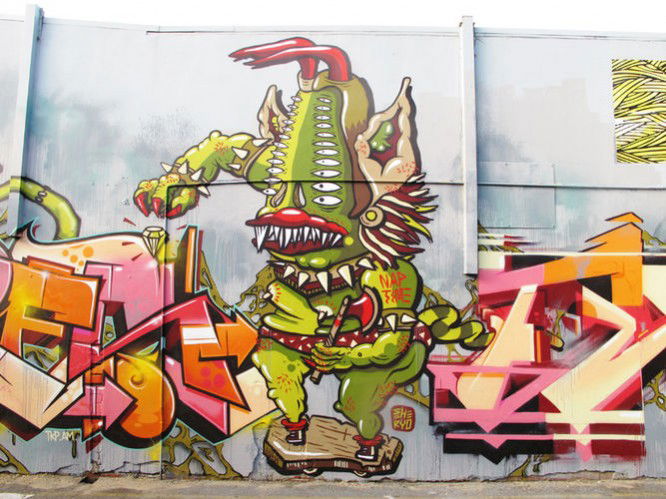Graffiti Wall in New York - Photo by Wrackz - Sheryo