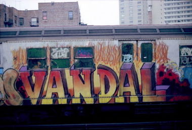 Graffiti Train in New York - Photo by Wrackz