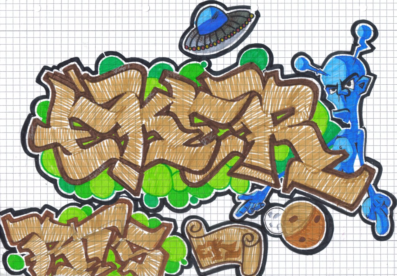 Graffiti Sketch - Photo by WurstUndKaese - Eker, RTS (2013)