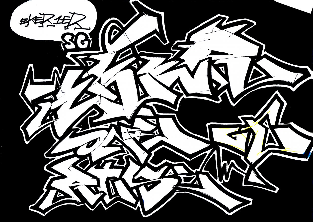 Graffiti Sketch - Photo by WurstUndKaese - Eker, SG, rts (2013)