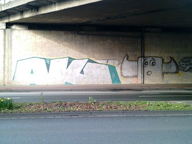 Graffiti Bombing - Photo by WurstUndKaese - AK, angry, killers