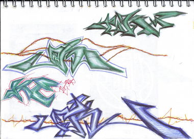 Graffiti Sketch - Photo by WurstUndKaese - eker, rts, gütersloh (2014)