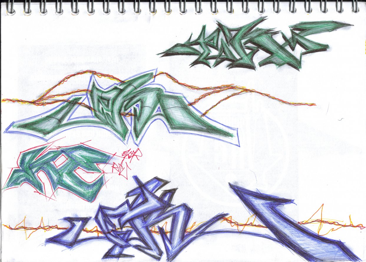 Graffiti Sketch - Photo by WurstUndKaese - eker, rts, gütersloh (2014)