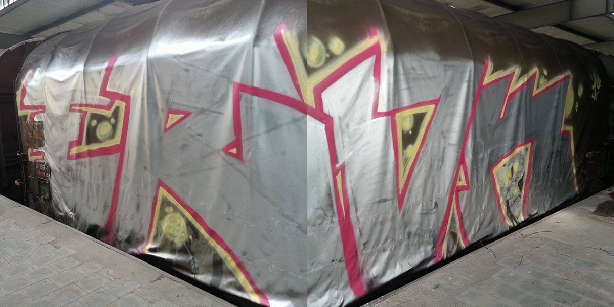 Graffiti Train - Photo by WurstUndKaese - Wholecar, Erok, Rts (2014)