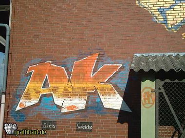 Graffiti Bombing - Photo by WurstUndKaese - Ak, Angry, killers (2002)