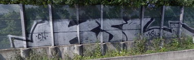 Graffiti Bombing - Photo by WurstUndKaese - ksl, kingsizeletters, gütersloh (2002)