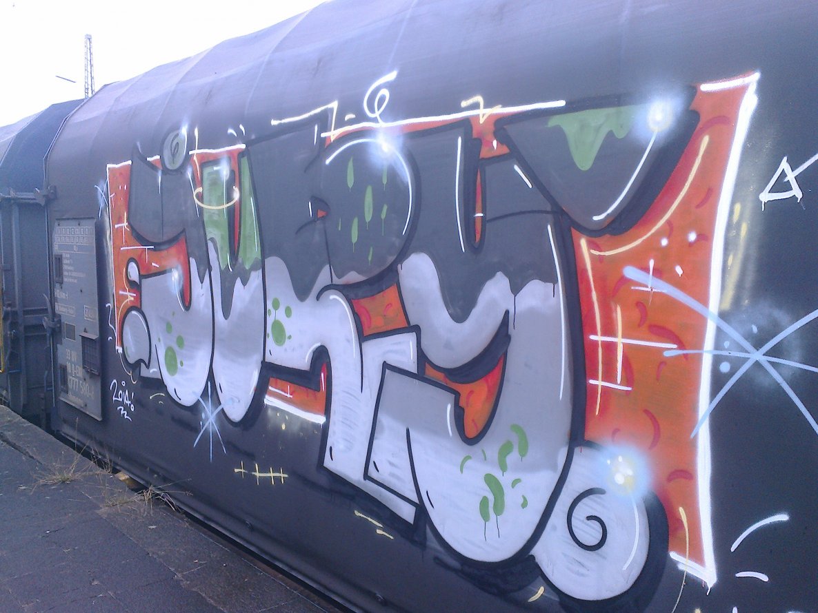 Graffiti Train - Photo by WurstUndKaese - Jury, 2014 (2014)