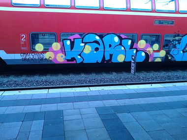 Graffiti Train - Photo by WurstUndKaese - Karl, Bielefeld (2014)