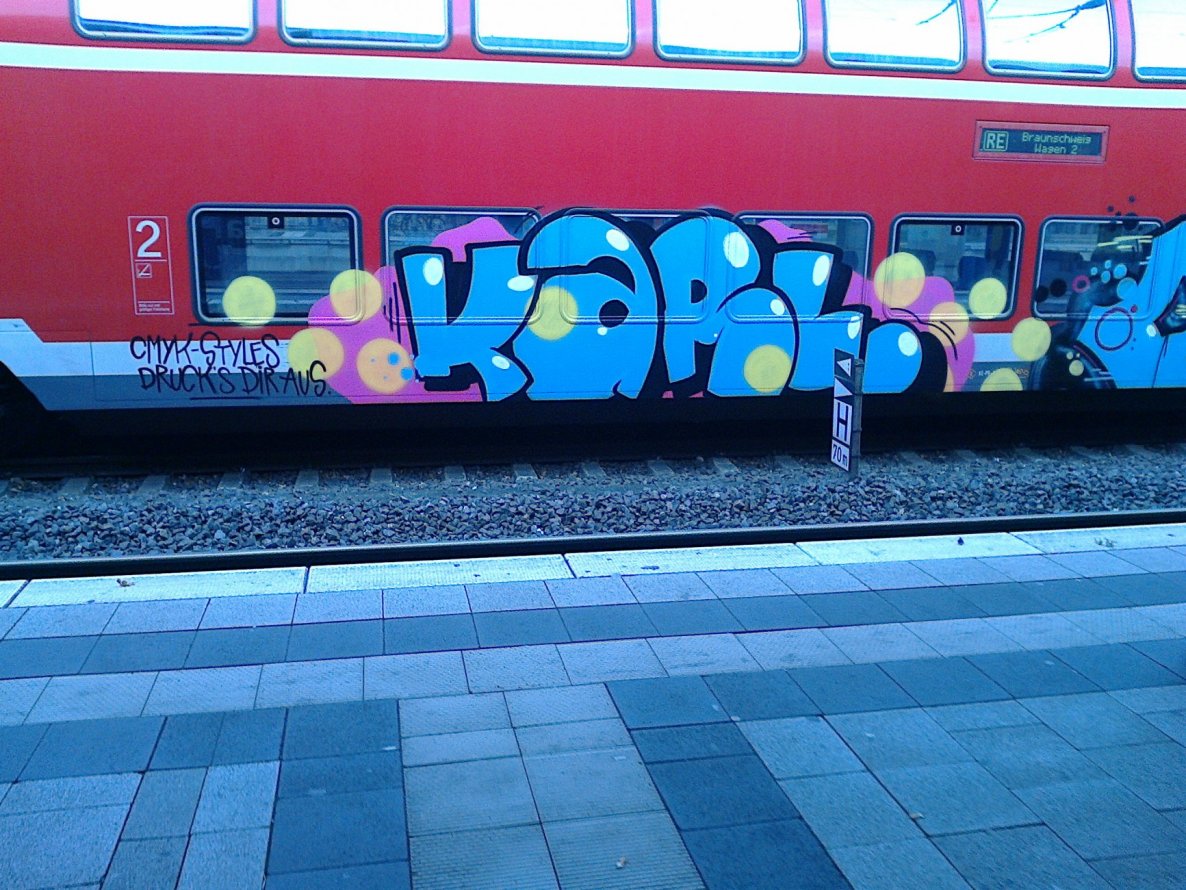 Graffiti Train - Photo by WurstUndKaese - Karl, Bielefeld (2014)