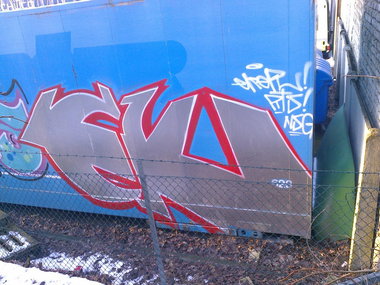 Graffiti Bombing - Photo by WurstUndKaese - Ek, Eker, Bielefeld (2014)