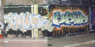 Graffiti Wall - Photo by WurstUndKaese - Drug, Arok, gütersloh (2002)