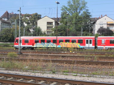 Graffiti Train in Heidelberg - Photo by Wurstfinger - ey, wise