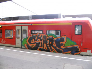 Graffiti Train in Heidelberg - Photo by Wurstfinger - gpc, share