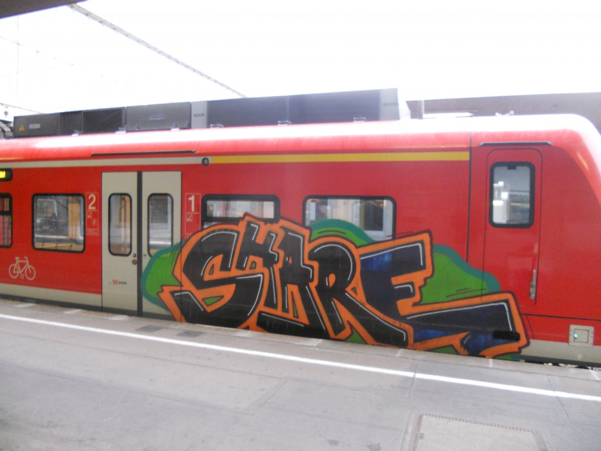 Graffiti Train in Heidelberg - Photo by Wurstfinger - gpc, share
