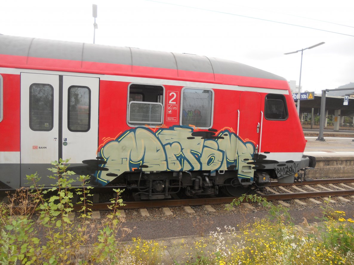 Graffiti Train in Heidelberg - Photo by Wurstfinger - tom