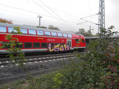Graffiti Train in Heidelberg - Photo by Wurstfinger