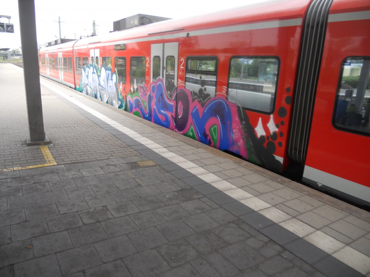 Graffiti Train in Heidelberg - Photo by Wurstfinger - ey