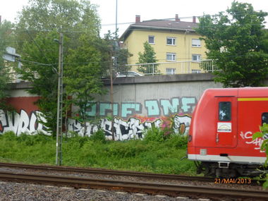 Graffiti Wall in Heidelberg - Photo by Wurstfinger - cyrus, ros, crew