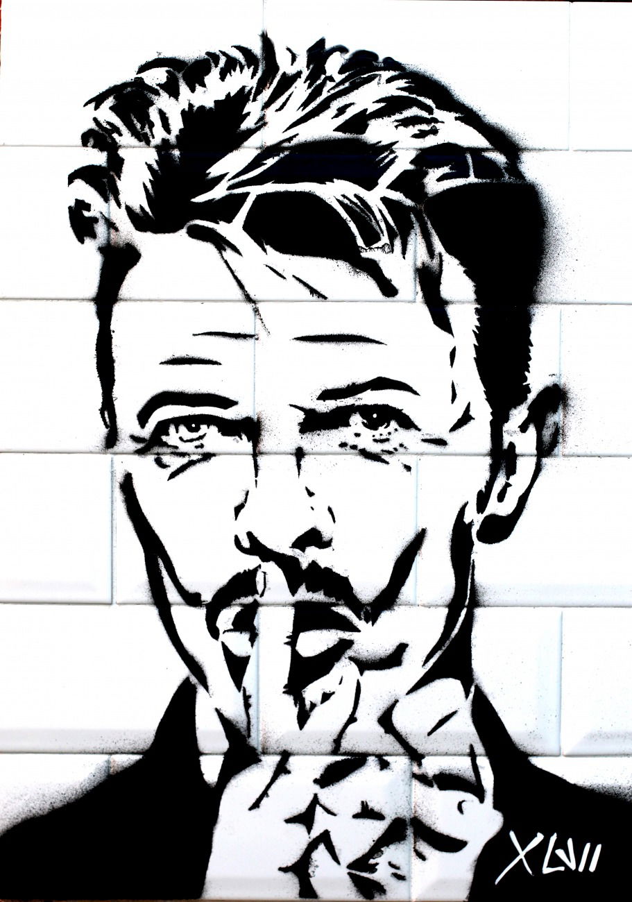 Graffiti Street Art - Photo by XLVII - bowieart, xlvii, london (2016)