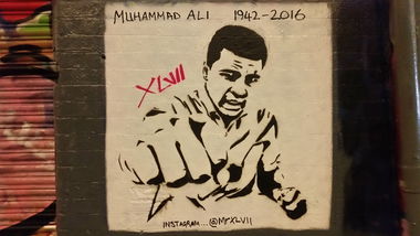 Graffiti Wall - Photo by XLVII - muhammadali, legend, boxer (2016)