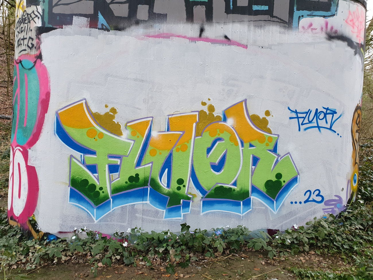 Graffiti Wall in Bochum - Photo by XtraSerious - Fluor, Bochum, Ruhrgebiet (2023)