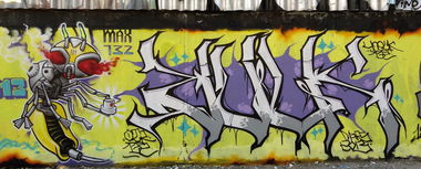 Graffiti Wall in Paris - Photo by YOOLK132 - yulk, yoolk, 132 (2013)