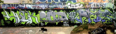 Graffiti Wall in Paris - Photo by YOOLK132 - yulk, yoolk, santo (2012)