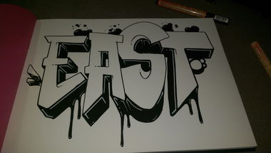 Graffiti Sketch - Photo by YaBoy - East, Blackbook, Eastside (2014)