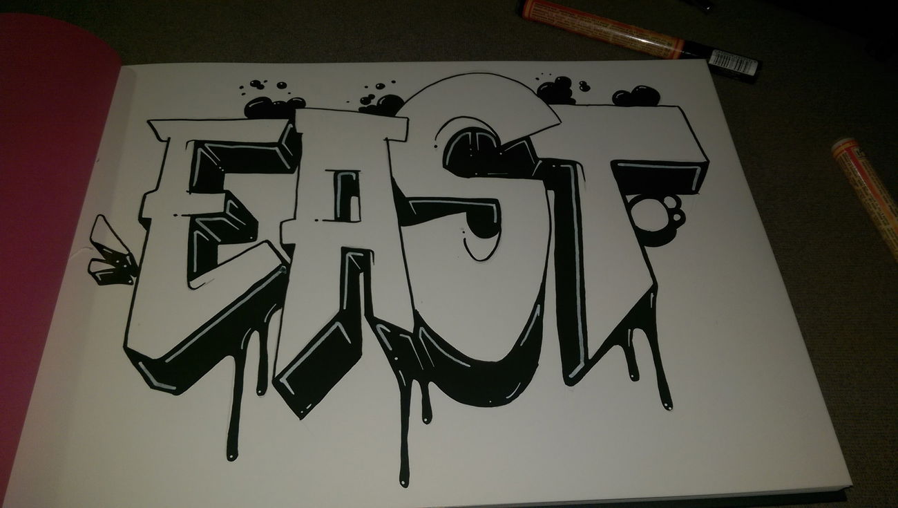 Graffiti Sketch - Photo by YaBoy - East, Blackbook, Eastside (2014)